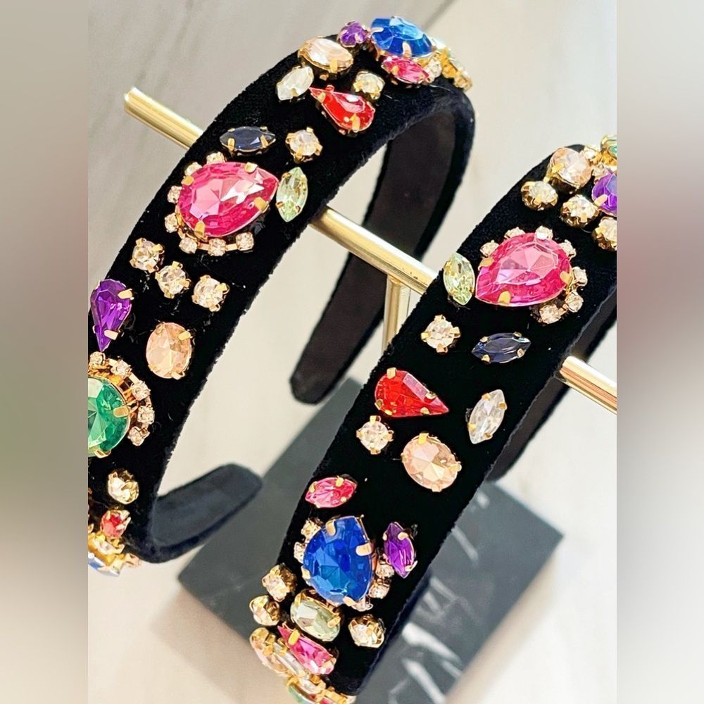 GEMMA Multicolor Gemstones Luxe Headband - 1 Piece